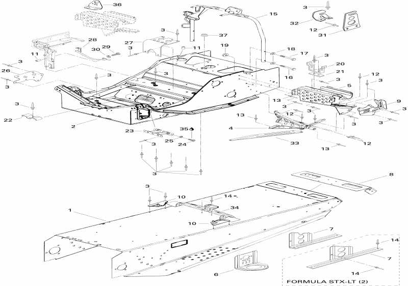  ski-doo  Formula STX LT(2), 1996 -   Components Stx Lt