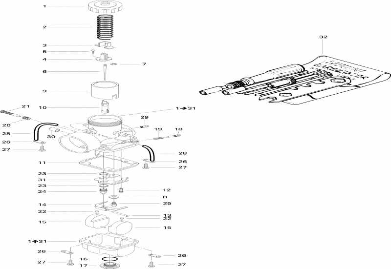 �������� Skidoo ����������� Formula Z, 1996 - Carburetor Formula Z