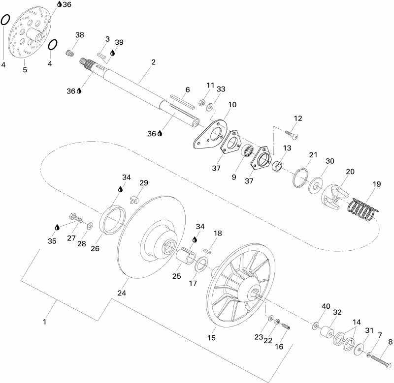  ski-doo  Formula Z, 1996 - Driven Pulley Formula Z