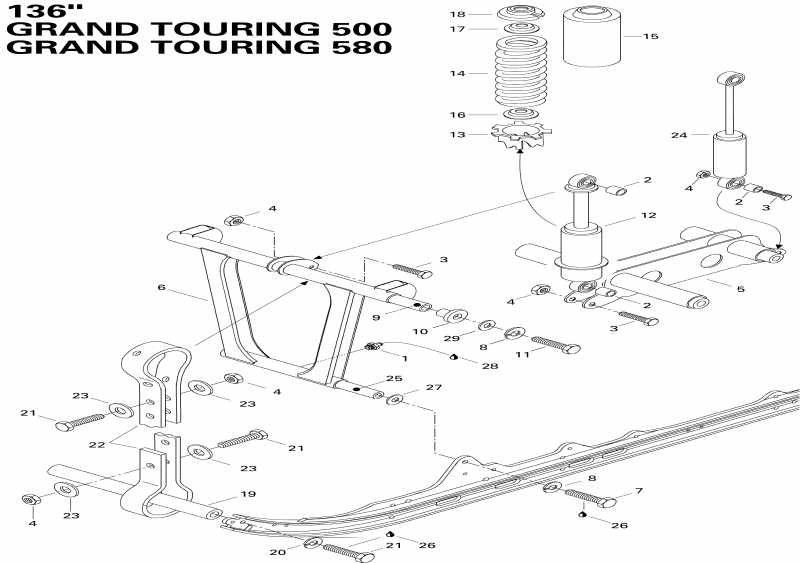 snowmobile - Front Arm 500, 580