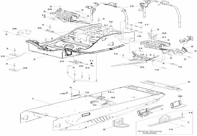 BRP SkiDoo - Frame And Components 580