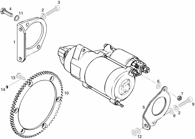  Ski Doo Grand Touring 670SE, 1996  - Electric Starter Bracket