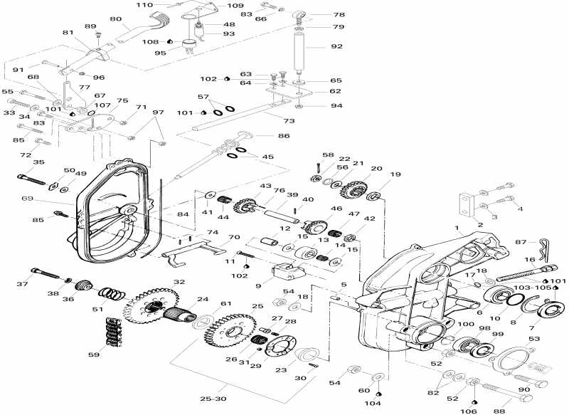 SkiDoo Grand Touring 670SE, 1996 - Transmission 670se