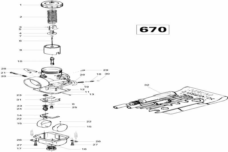  Ski-doo Mach 1, 1996  - Carburetor Mach 1