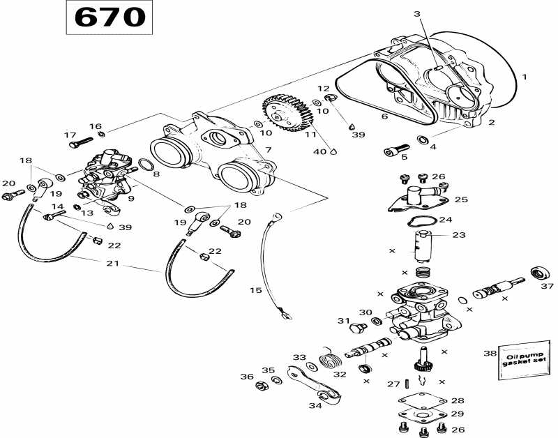 �������� SkiDoo Mach 1, 1996 - Oil Injection System 670