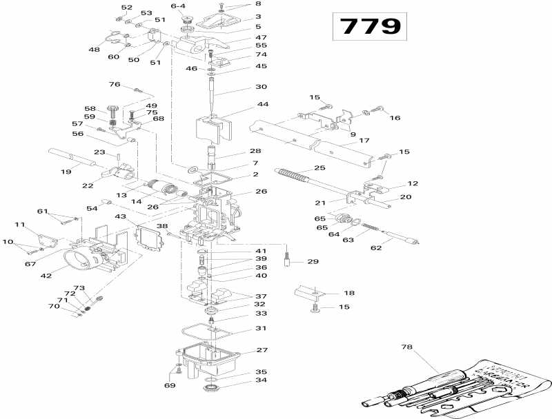 snowmobile SKIDOO ������ Mach Z LT (2), 1996 - Carburetor Mach Z Lt