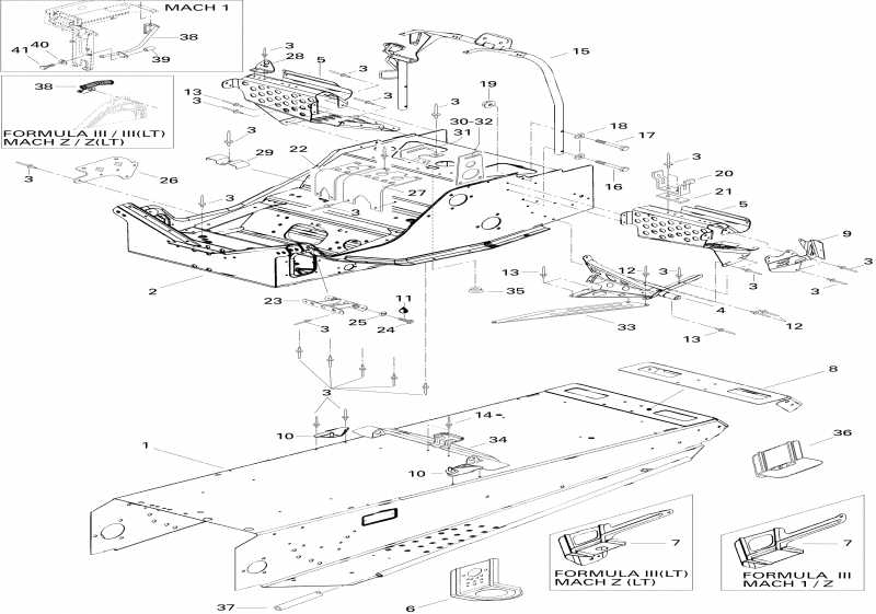 snowmobile Skidoo -   Components Mach Z Lt