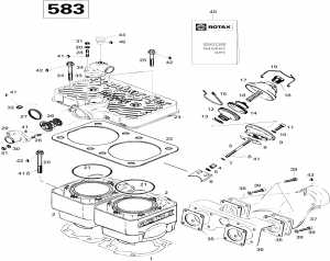 01-     583 (01- Cylinder And Exhaust Manifold 583)