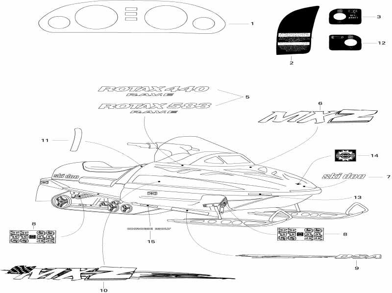 BRP MX Z 583, 1996  - Decals 583