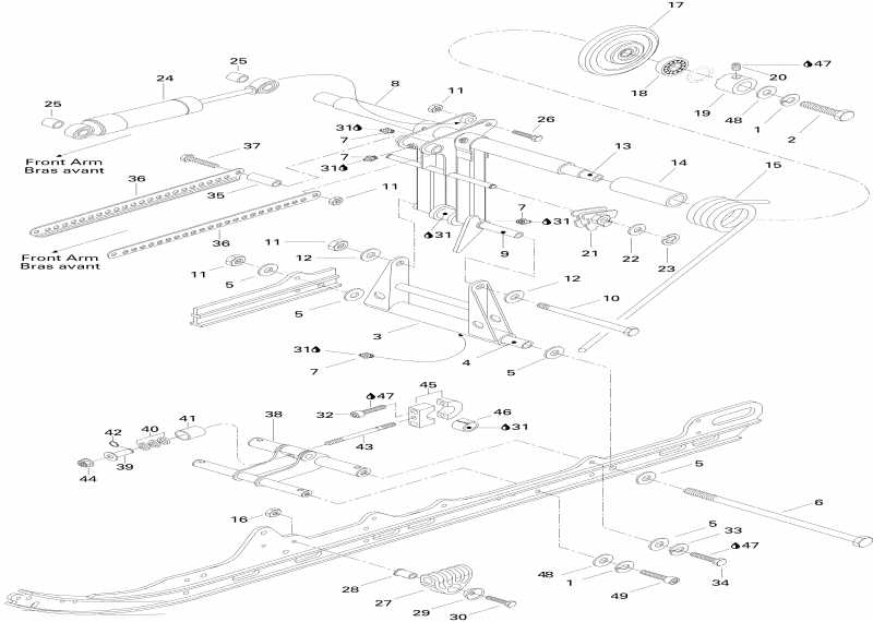 snowmobile Skidoo MX Z 670, 1996  - Rear 