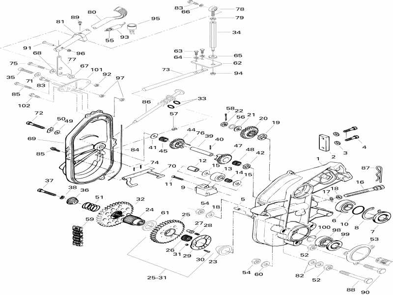 snowmobile   Skandic 380, 1996 - Transmission