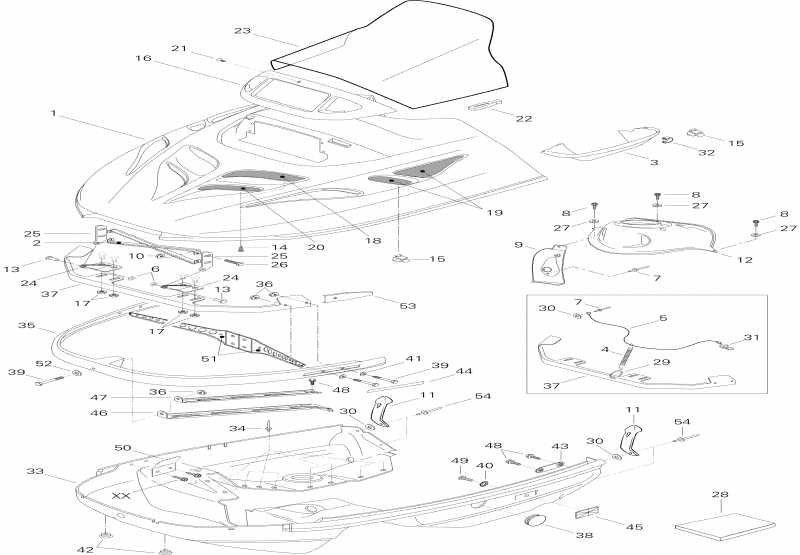 snowmobile Ski-doo Skandic 380, 1996  - Cab And Console