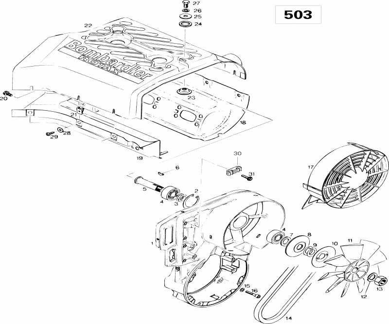 Skidoo Skandic 500, 1996 - Cooling System (503)