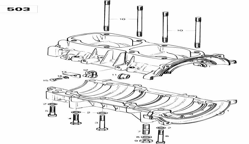 �������� Skidoo Skandic 500, 1996 - Crankcase (503)