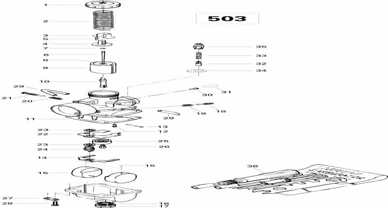  SKIDOO  Skandic 500, 1996 - Carburetor 500