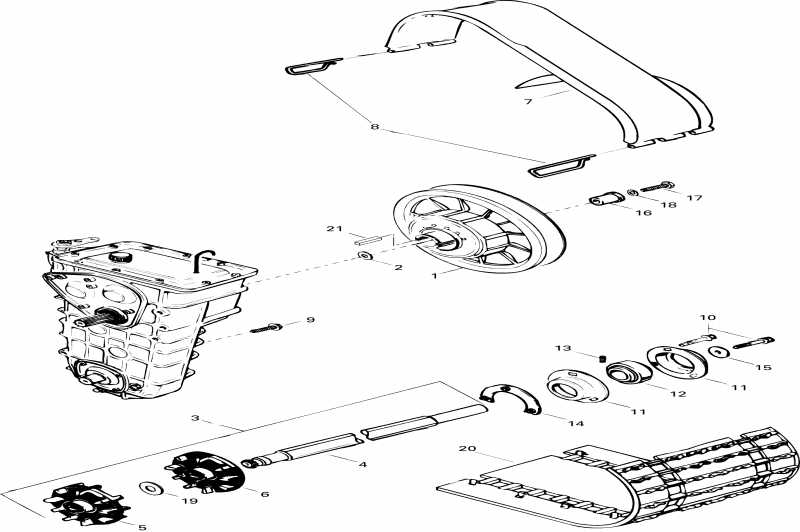 ski-doo  Skandic Wide Track, 1996 - Drive System