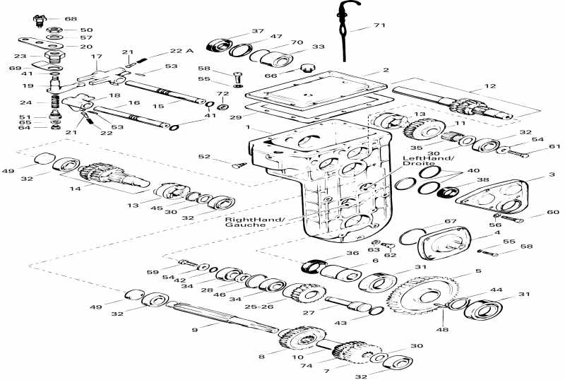 snowmobile  Skandic Wide Track, 1996  - Transmission 1