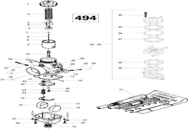 snowmobile Skidoo Summit 500, 1996 - Carburetor 500