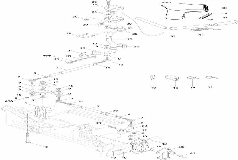 snowmobile Ski Doo - Steering System