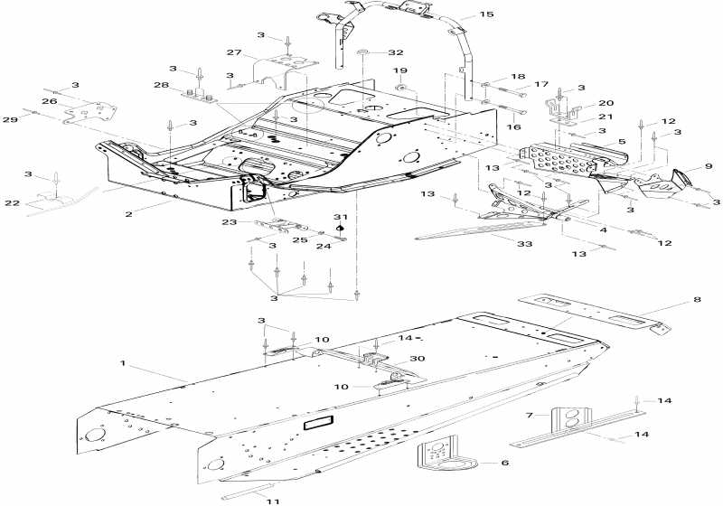 snowmobile  Summit 500, 1996  - Frame And Components 500