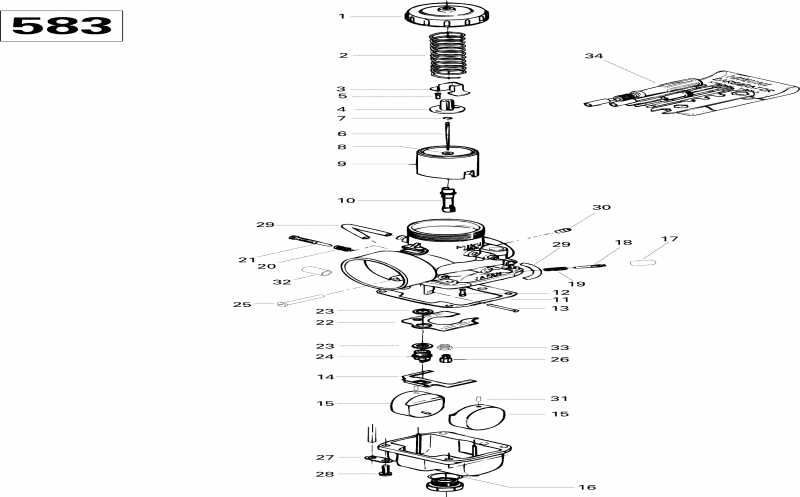 Ski-doo Summit 583, 1996 - Carburetor 583