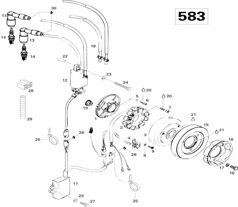 snowmobile Ski Doo - Magneto 583