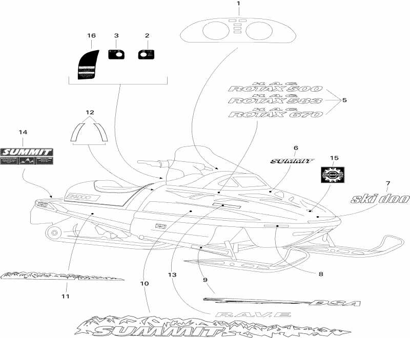 snowmobile Skidoo - Decals 583