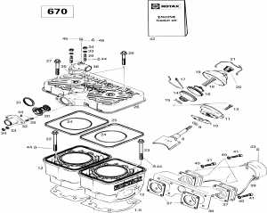 01-     670 (01- Cylinder And Exhaust Manifold 670)