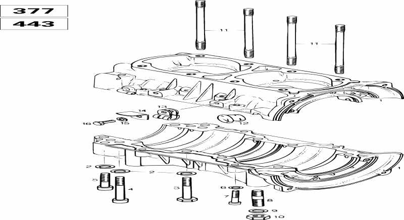 BRP Touring E, 1996  - Crankcase (377)