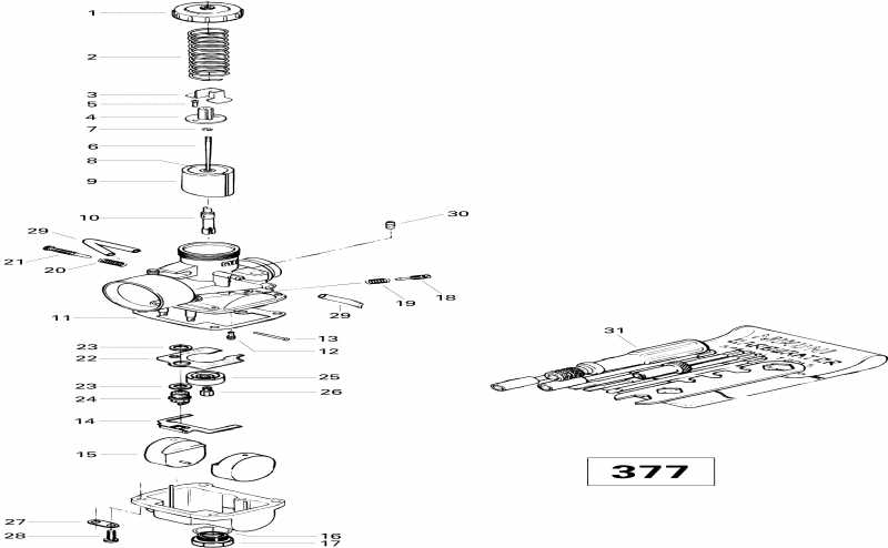 BRP Touring E LT, 1996 - Carburetor 377