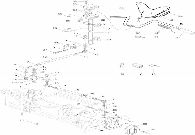  Skidoo Touring E LT, 1996  - Steering System