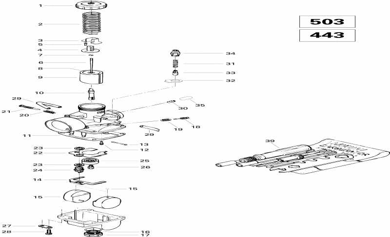  Skidoo  Touring LE, 1996 - Carburetor 443