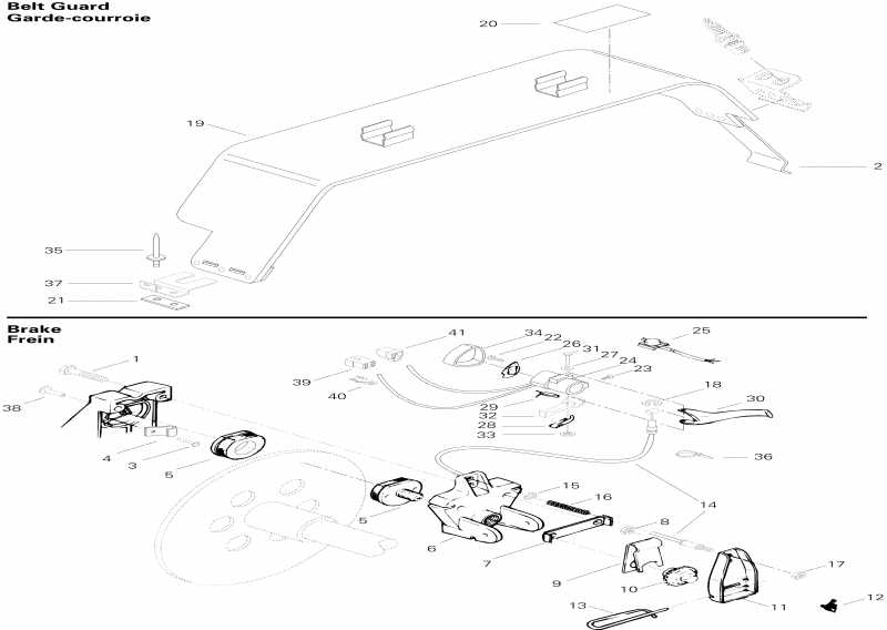 snowmobile Skidoo - Brake