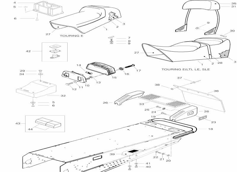 snowmobile Skidoo Touring LE, 1996  -  Le