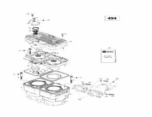 01- ,   (494) (01- Cylinder, Exhaust Manifold (494))