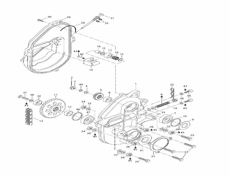 Skidoo  Formula 500, 1997 - Chaincase