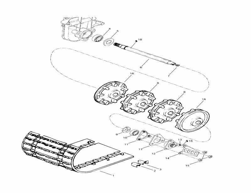 BRP Formula 500, 1997 - Drive Axle And Track