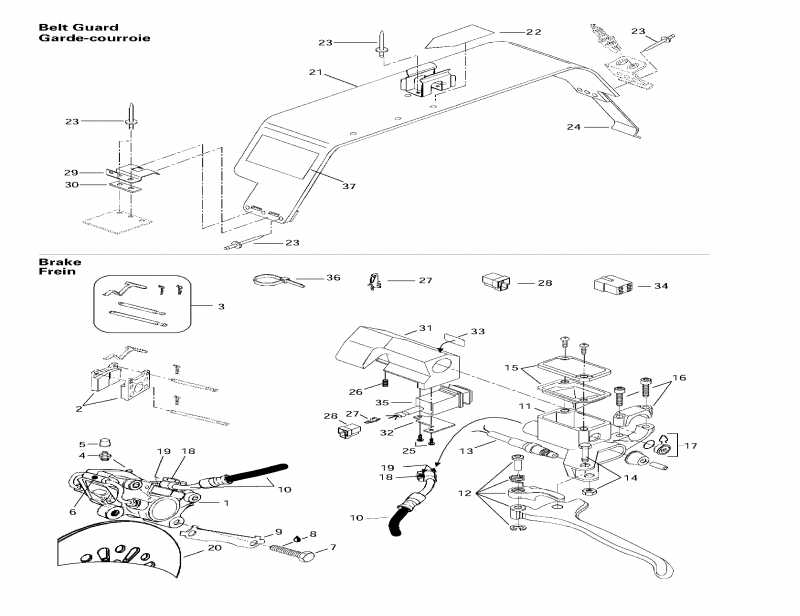 �������� Ski-doo - Hydraulic Brake And Belt Guard