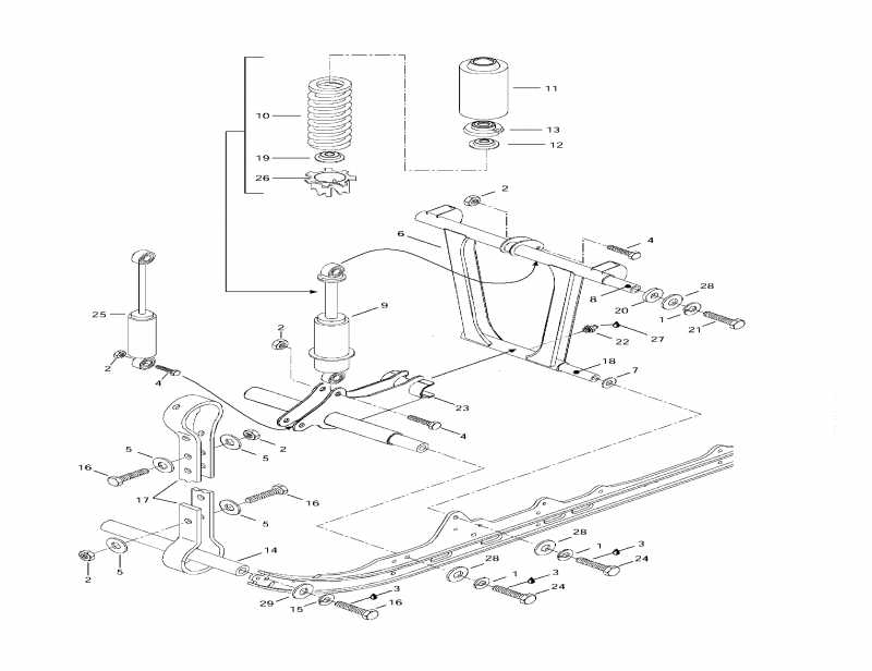�������� Ski-doo Formula 500, 1997 ������ - Front Arm, Rear Suspension