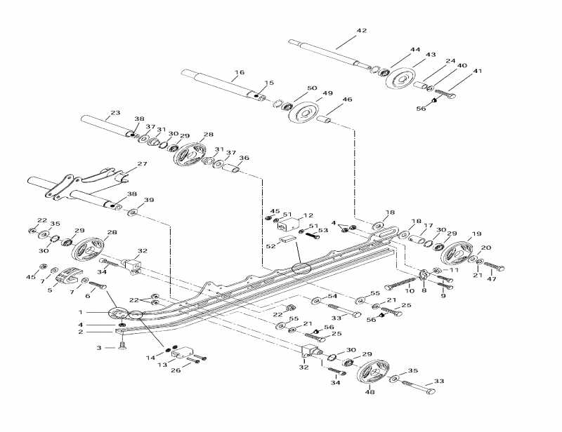 snowmobile Skidoo - Rear Suspension