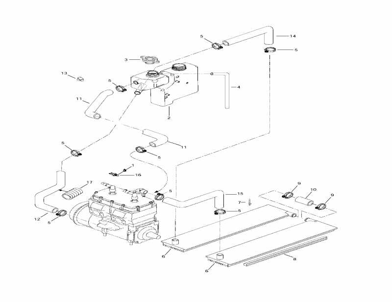 snowmobile Skidoo Formula 583, 1997 -  System