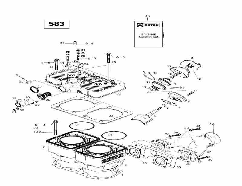   Formula 583, 1997  - Cylinder, Exhaust Manifold (583)