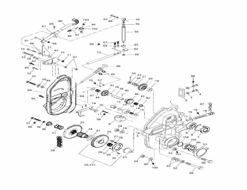 Skidoo  Formula 583, 1997 - Transmission