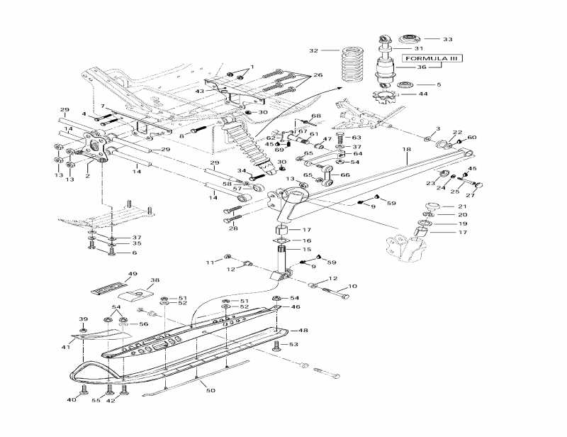 Ski Doo  Formula III, 1997 - Front Suspension And Ski