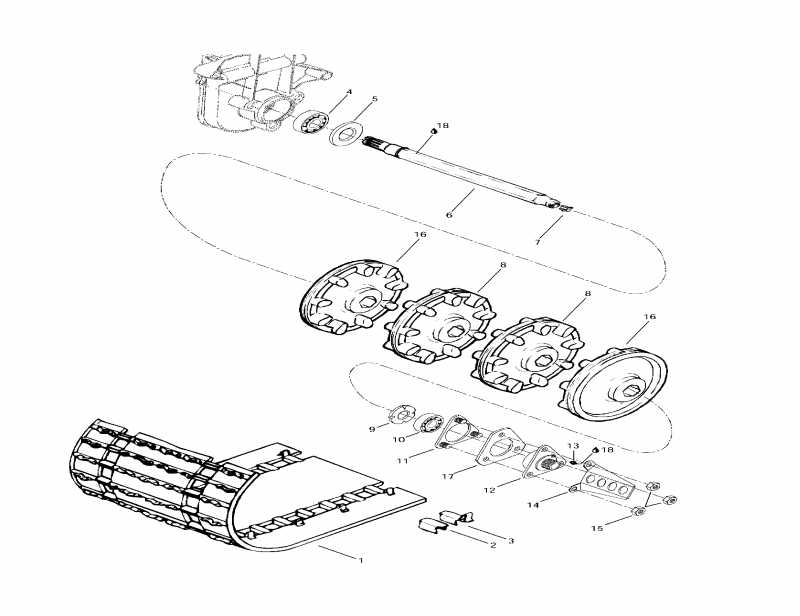 Skidoo Formula III LT, 1997  - Drive Axle  Track