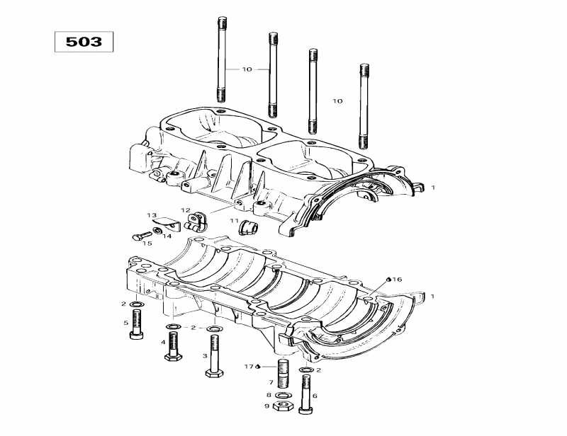snowmobile Ski-doo Formula S, 1997 - Crankcase (503)