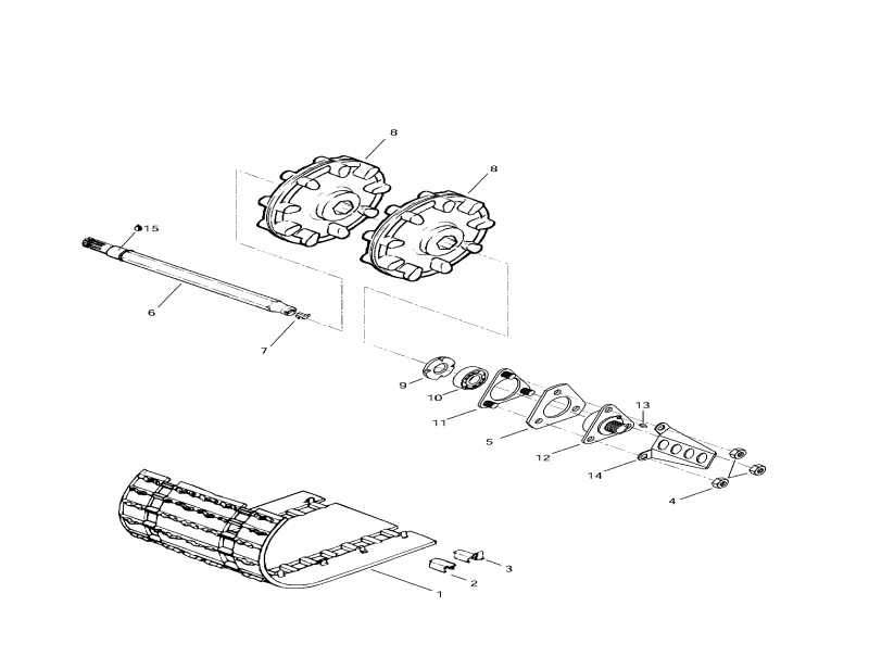  ski-doo Formula S, 1997  - Drive Axle And Track