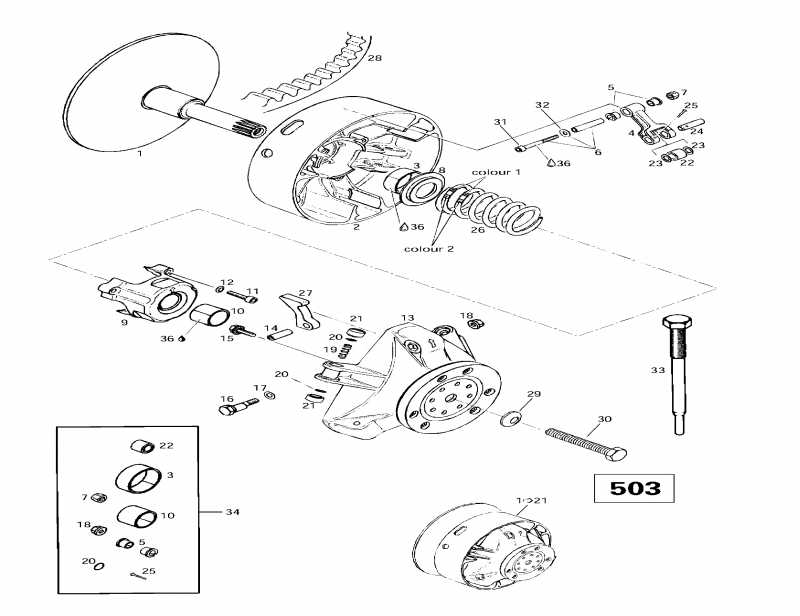 Ski-doo Formula S, 1997  - Drive Pulley (503)