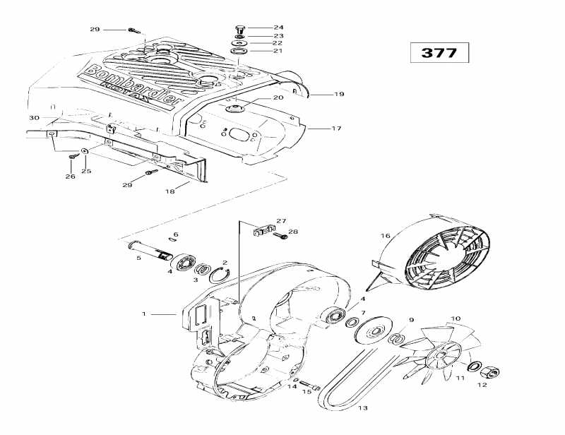 snowmobile Skidoo Formula Sl, 1997  - Cooling System Fan (377)