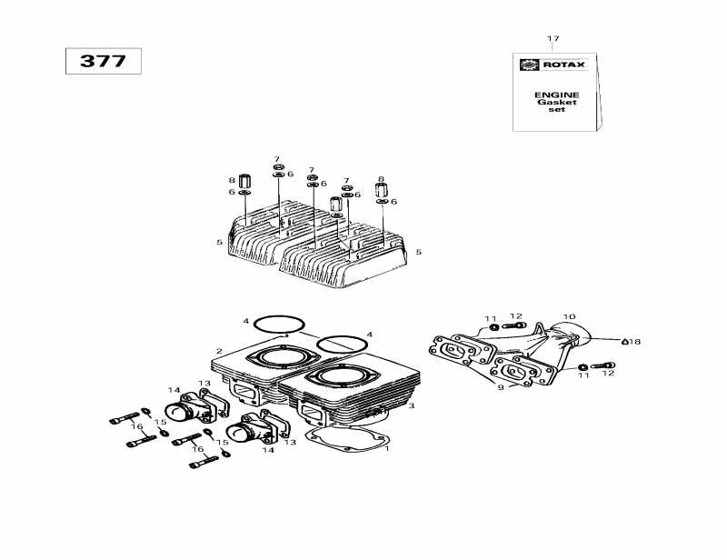 �������� SKIDOO ����������� Formula Sl, 1997 - Exhaust Manifold (377)